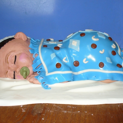 Sleeping 3D Baby Boy Cake