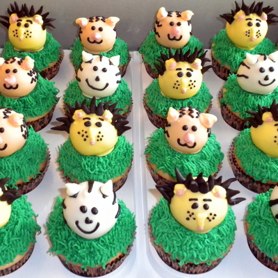 Safari Animal Cupcakes