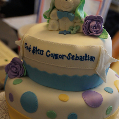 Teddy Bear Christening Cake