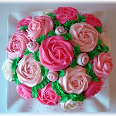 Cupcake Bouquet Cake In Cake Flower Pot
