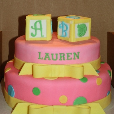 Abc Baby Blocks Cake