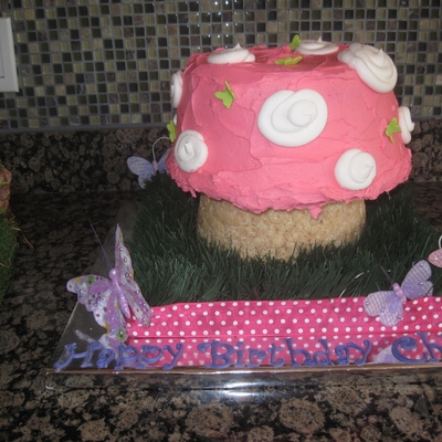 Whimsical Mushroom Cake.