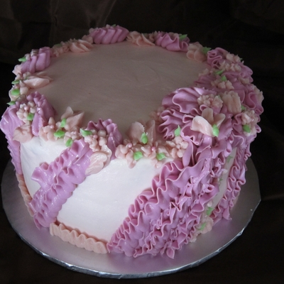 Pink Ruffle Cake