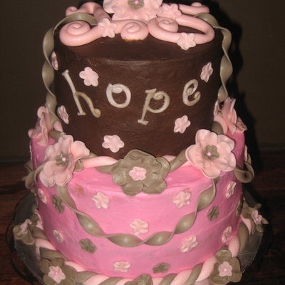 Pink And Brown Cake