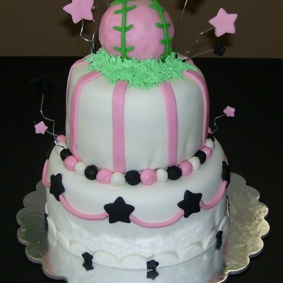 Softball Birthday Cake.