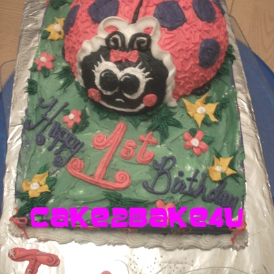 Hot Pink And Purple Ladybug