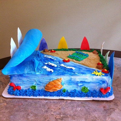 Beach - Surf Cake