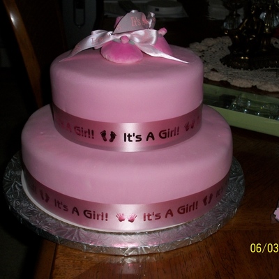 Baby Shower Ballet Shoe Cake