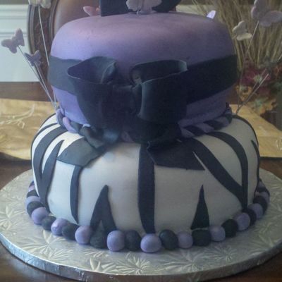 Sweet 16 With Zebra Print And Butterflies