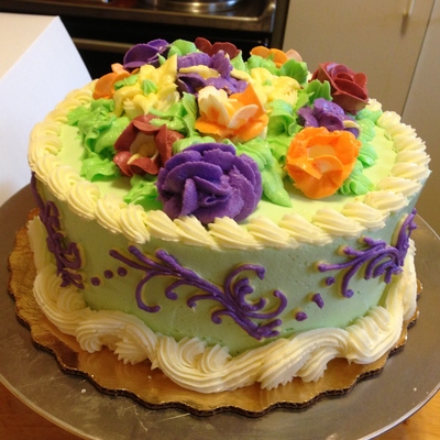 Butter Cream Flowers Make On Chocolate Cones