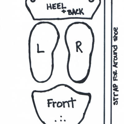 Fondant Baby Bootie Template