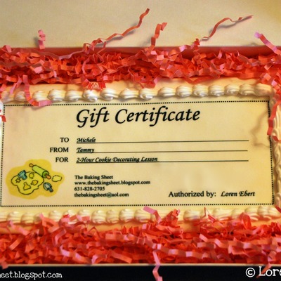 Gift Certificate Cookies