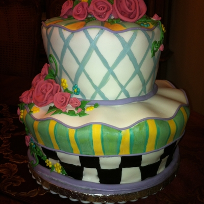 Hand Painted To Replicate Mackenzie Cake Stand