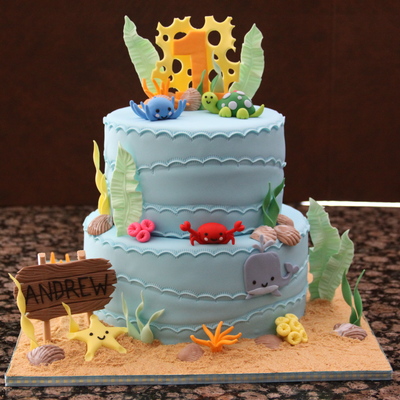 Ocean Onederland Cake