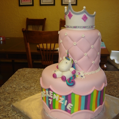 Rainbows, Unicorn, And Princess Cake