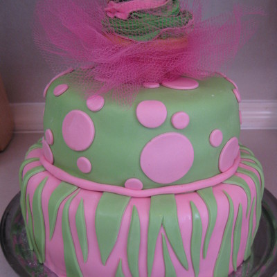 Pink And Green Cake
