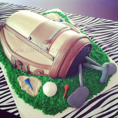 Golf Bag Grooms Cake