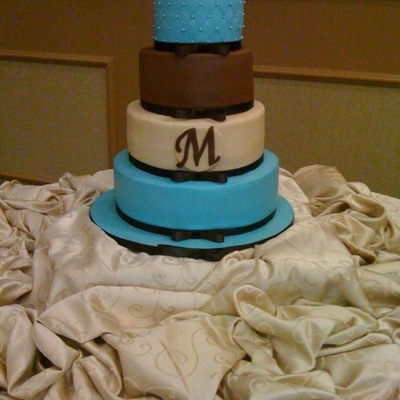 Teal, Champagne And Mocha