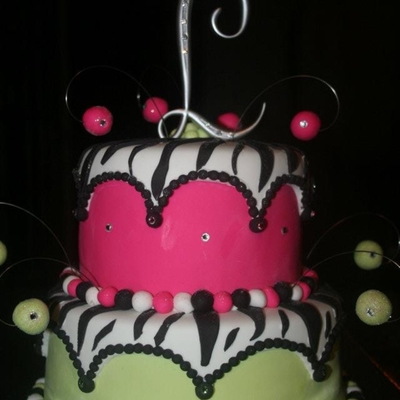 Pink And Green Zebra Stripes