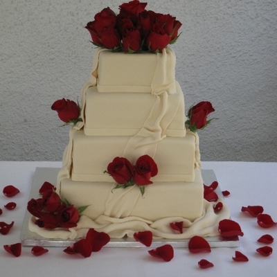 First Stacked Wedding Cake