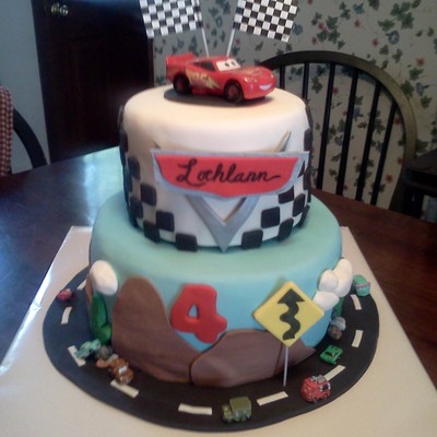 Lochlann's Cars Birthday Cake