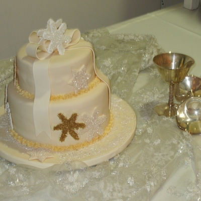 Winter Theme Wedding Cake
