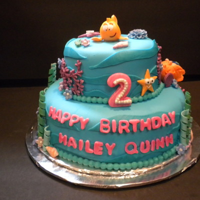 Bubble Guppies Cartoon Birthday Cake