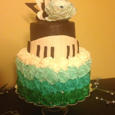 Piano Music Themed Cake