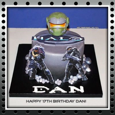 Halo Birthday With A Hand Sculpted Edible Helmet