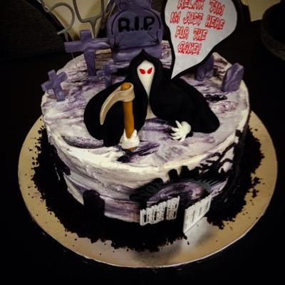Grim Reaper 50Th Birthday Cake