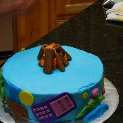 Nephew's And Niece's Cabin Cake