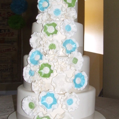 Fantasy Flower Button Cake