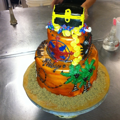 Pirate Themed Birthday Cake