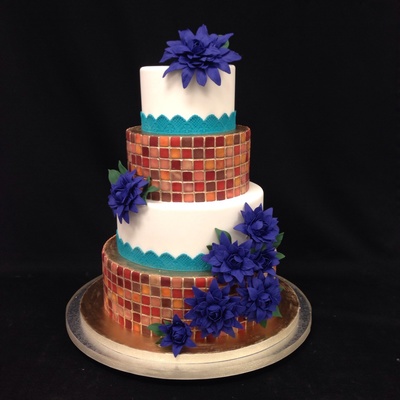 The Tiles Were Easybathe Grouting And Then Hand Painting The Grout In Gold Took Over 6 Hours But Im Quite Pleased