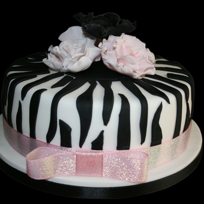 Zebra Print With Flowers