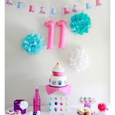 Sweet Table In Pink, Purple And Blue