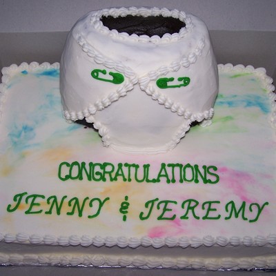 Diaper Baby Shower Cake