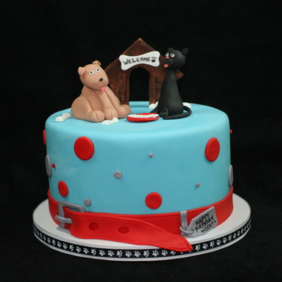Cat & Dog Cake