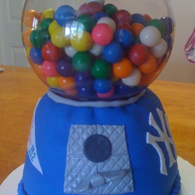 Yankees Gumball Cake