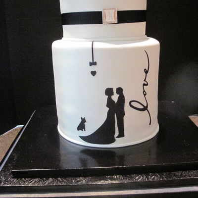 Double Barrel Silhouette Cake