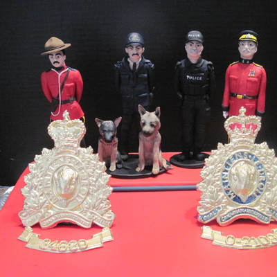 Rcmp Retirement Cake Show Casing His Career As A Recuit Dog Man Emergency Response Commander And Superintendent