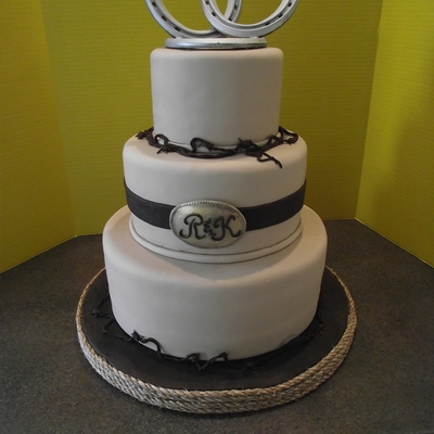 Western Theme Wedding Cake