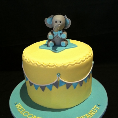 Elephant Baby Shower Cake