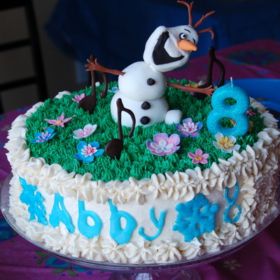 Olaf In Summer Birthday Cake