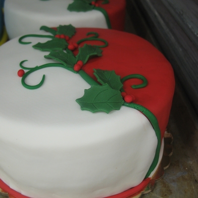 Red And White With Holly Vine