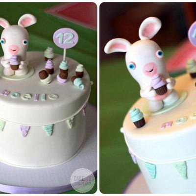 A Rabbids Invasion Cake Made For My Niece Still Kept It Soft And Girly But Fun