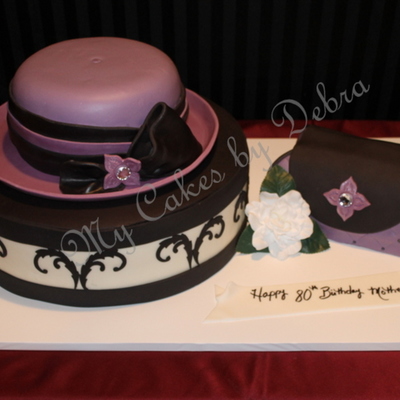 80Th Birthday Cake "hat Cake With Hat Box And Purse" All Cake
