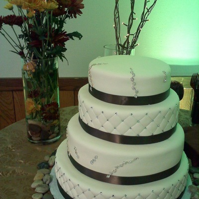 Beautiful Wedding Cake With Over 500 Gems On It
