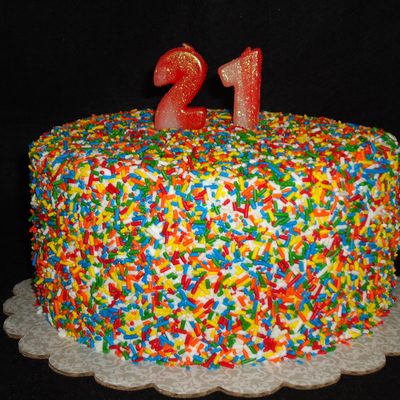 Sprinkle Cake Customer Wanted Big Sprinkles Instead Of Small Ones