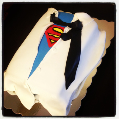 Superman Theme Groom's Cake